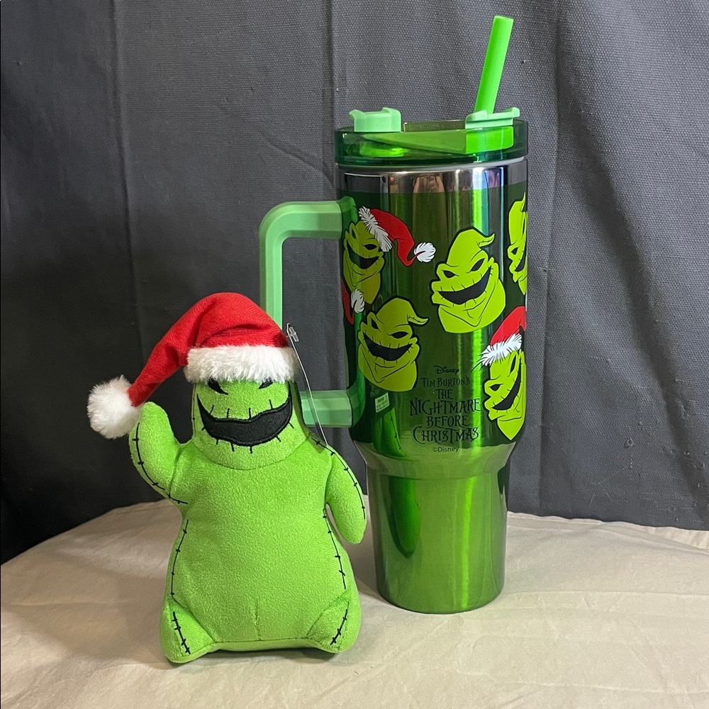 Disney Green Oogie Boogie Tumbler with Plush